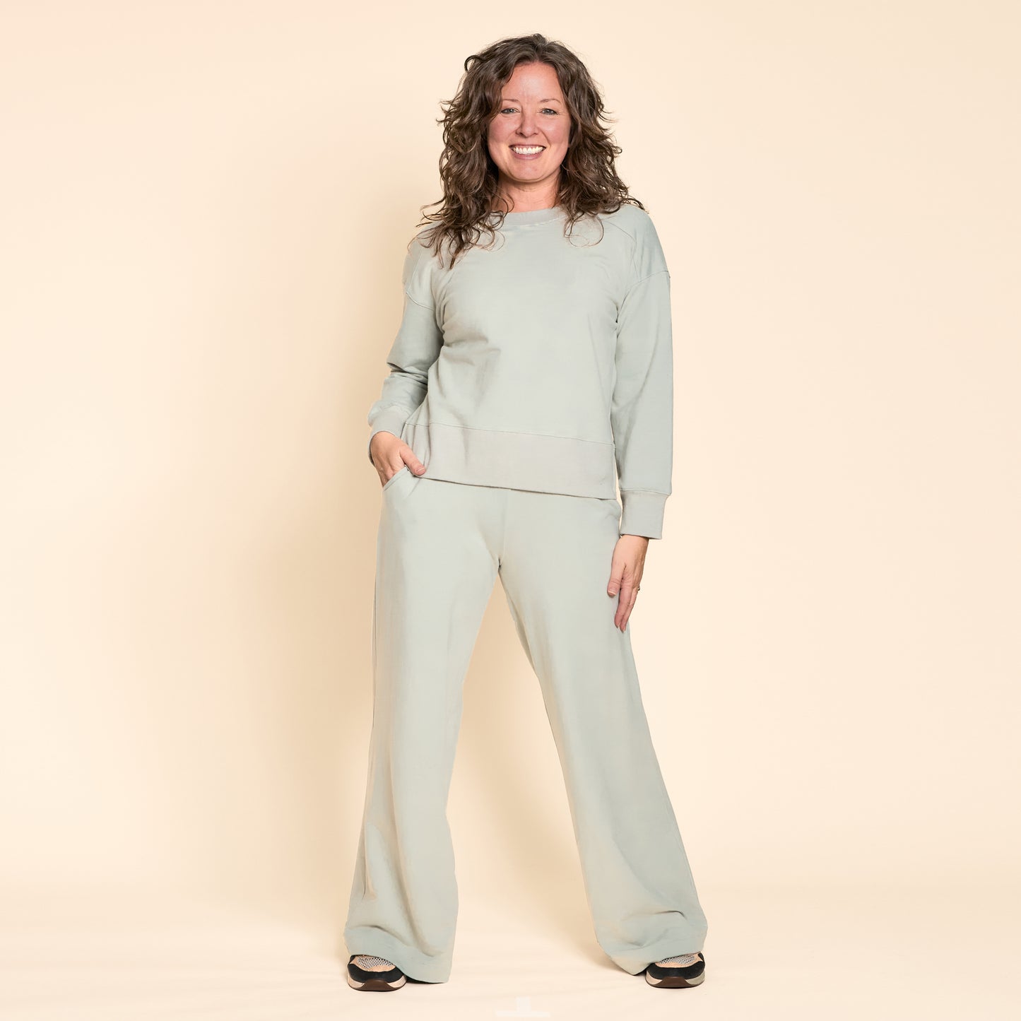 Wide Leg Lux Pant - Misty Mint