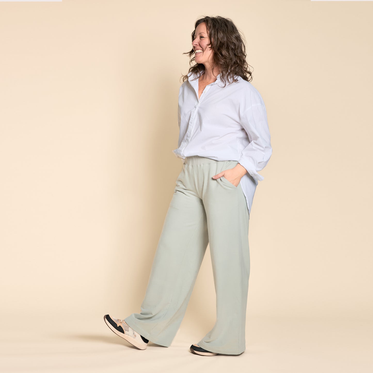 Wide Leg Lux Pant - Misty Mint