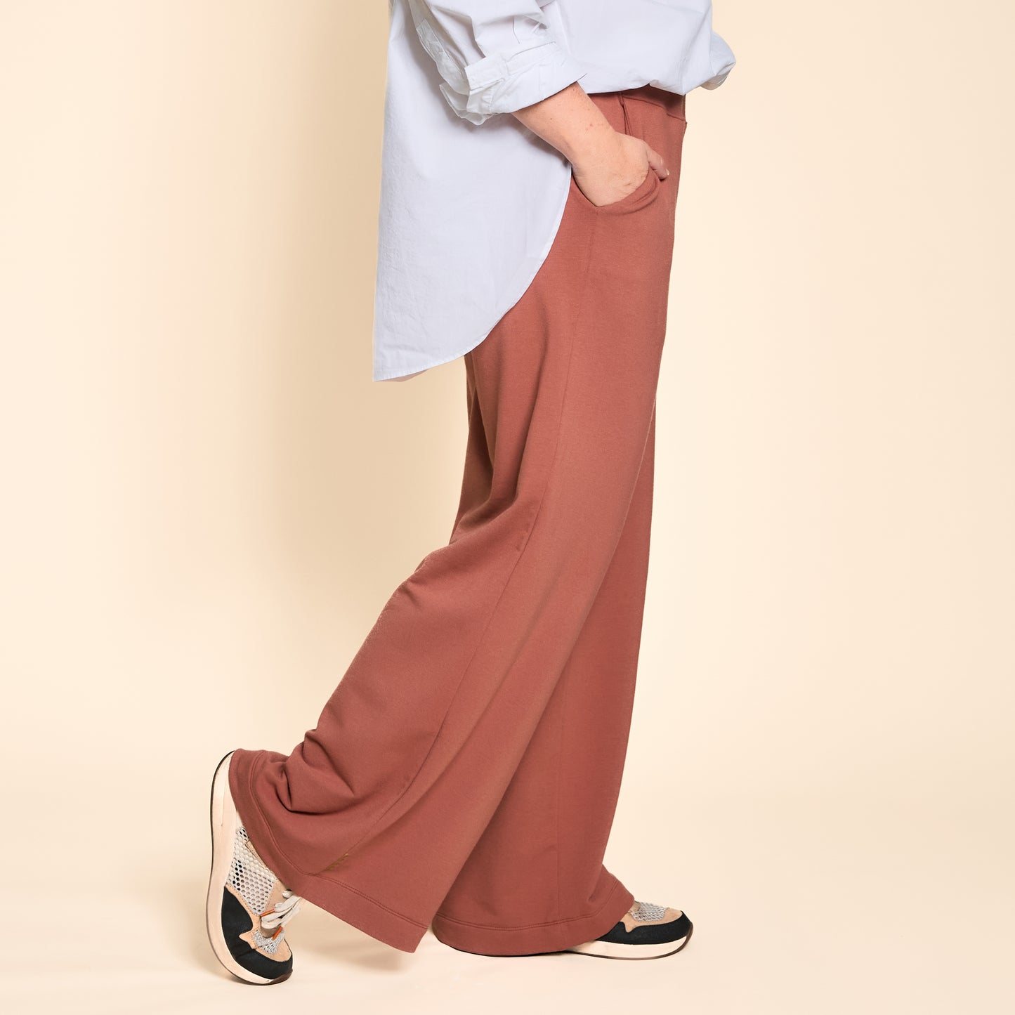 Wide Leg Lux Pant - Terracotta