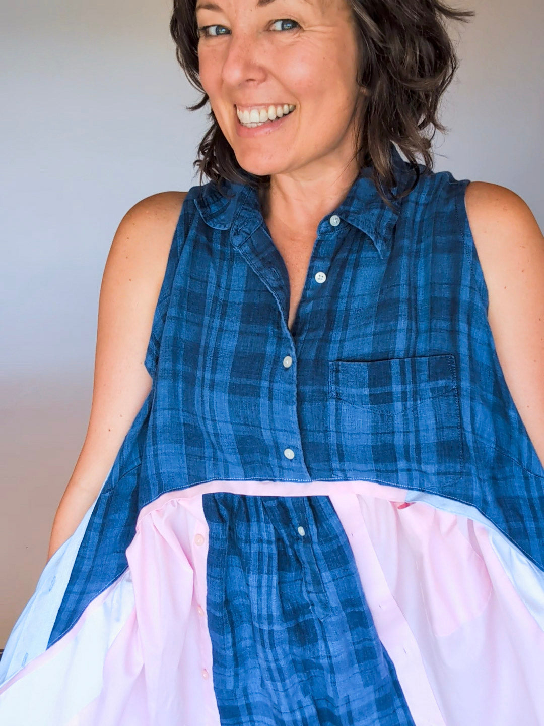 Jumin Dress - Baby Blue/ Baby Pink/ Navy