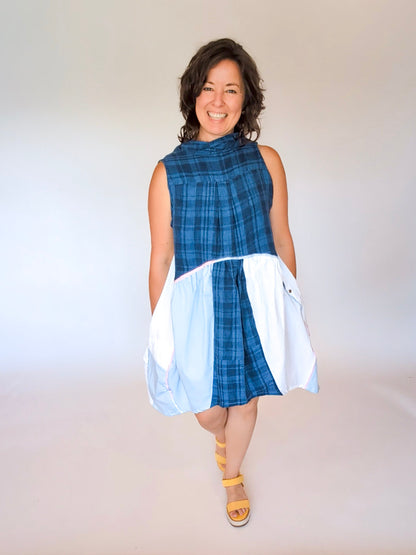 Jumin Dress - Baby Blue/ Baby Pink/ Navy
