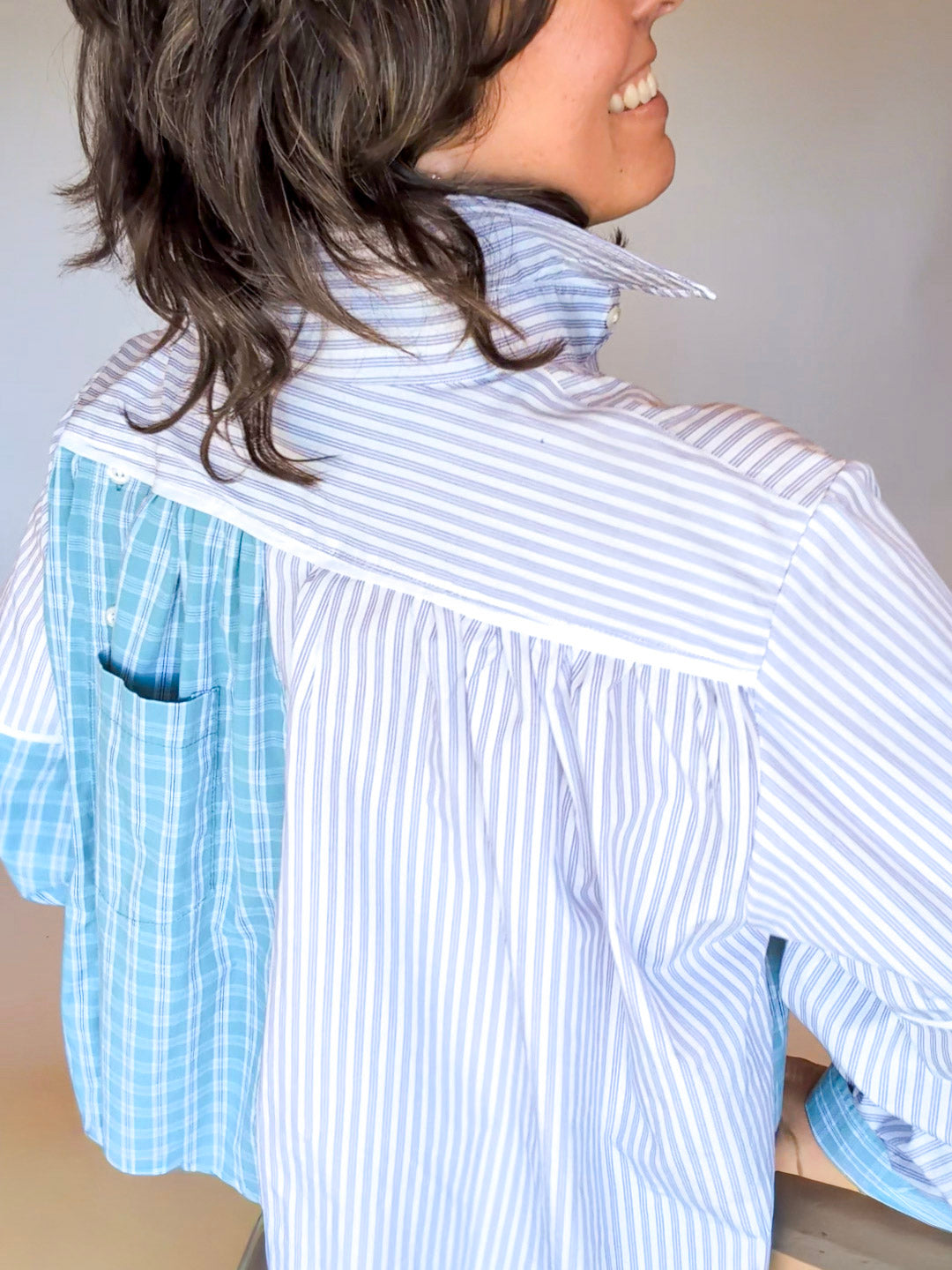 Jovie Blouse - Purple Stripes