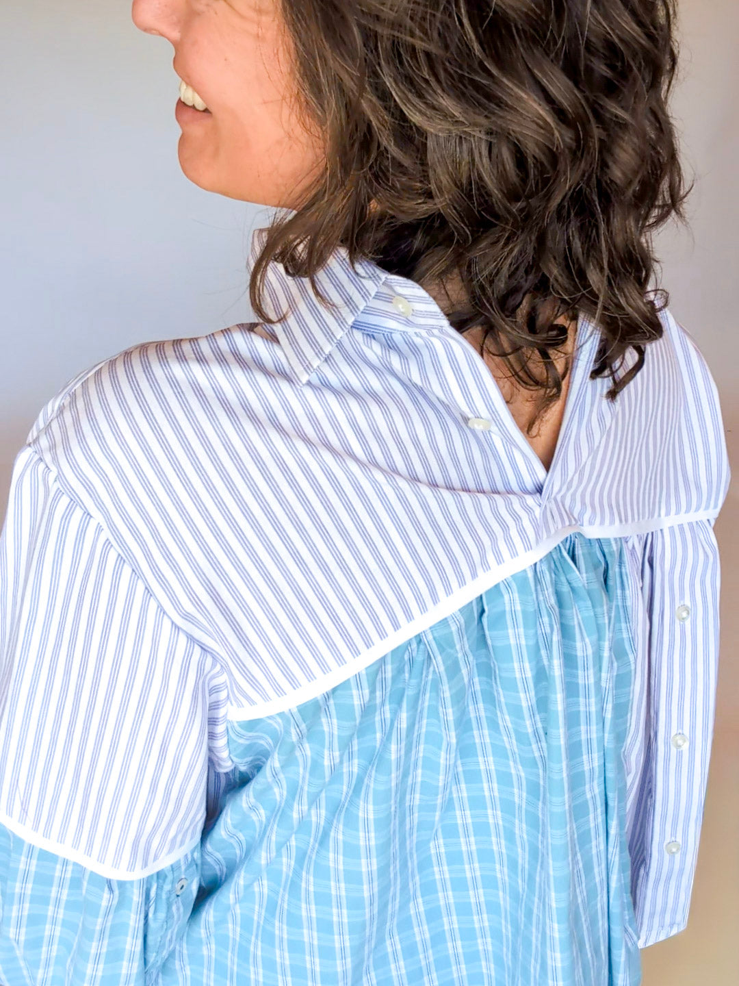 Jovie Blouse - Purple Stripes