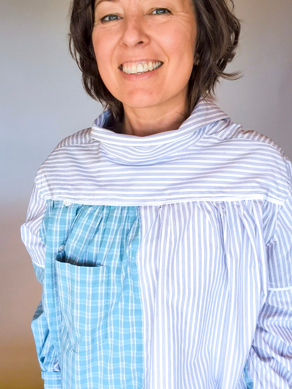 Jovie Blouse - Purple Stripes