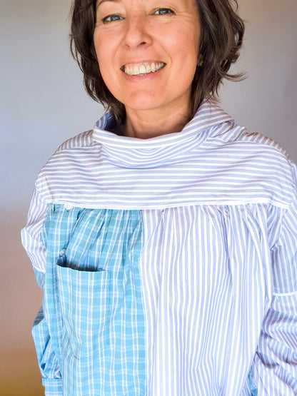 Jovie Blouse - Purple Stripes