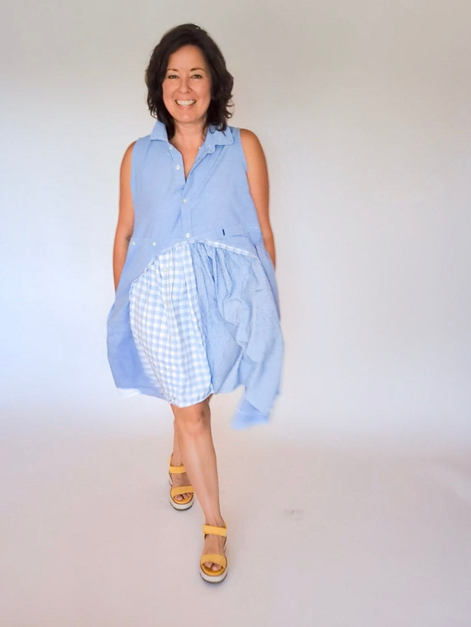 Jumin Dress - Dusty Blue Harmony