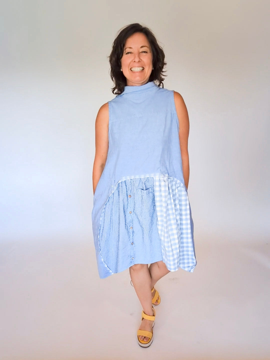 Jumin Dress - Dusty Blue Harmony