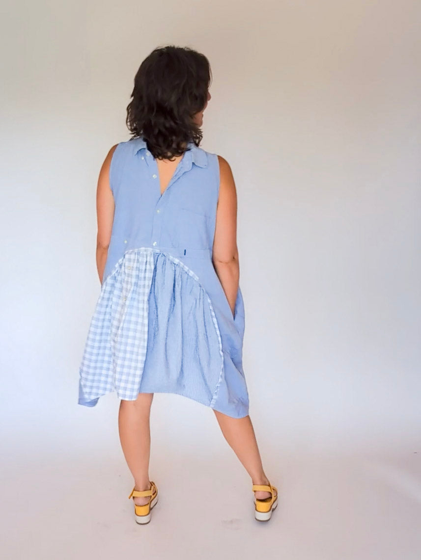 Jumin Dress - Dusty Blue Harmony