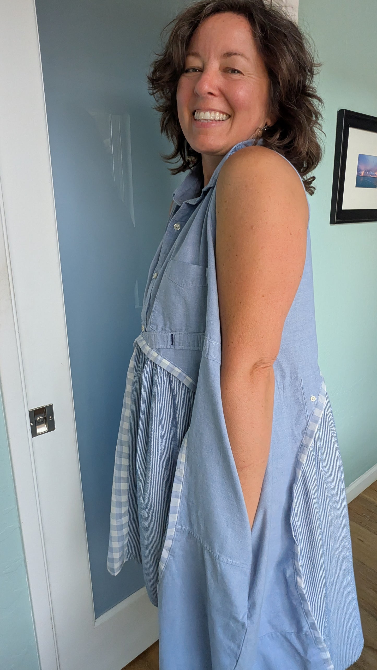 Jumin Dress - Dusty Blue Harmony