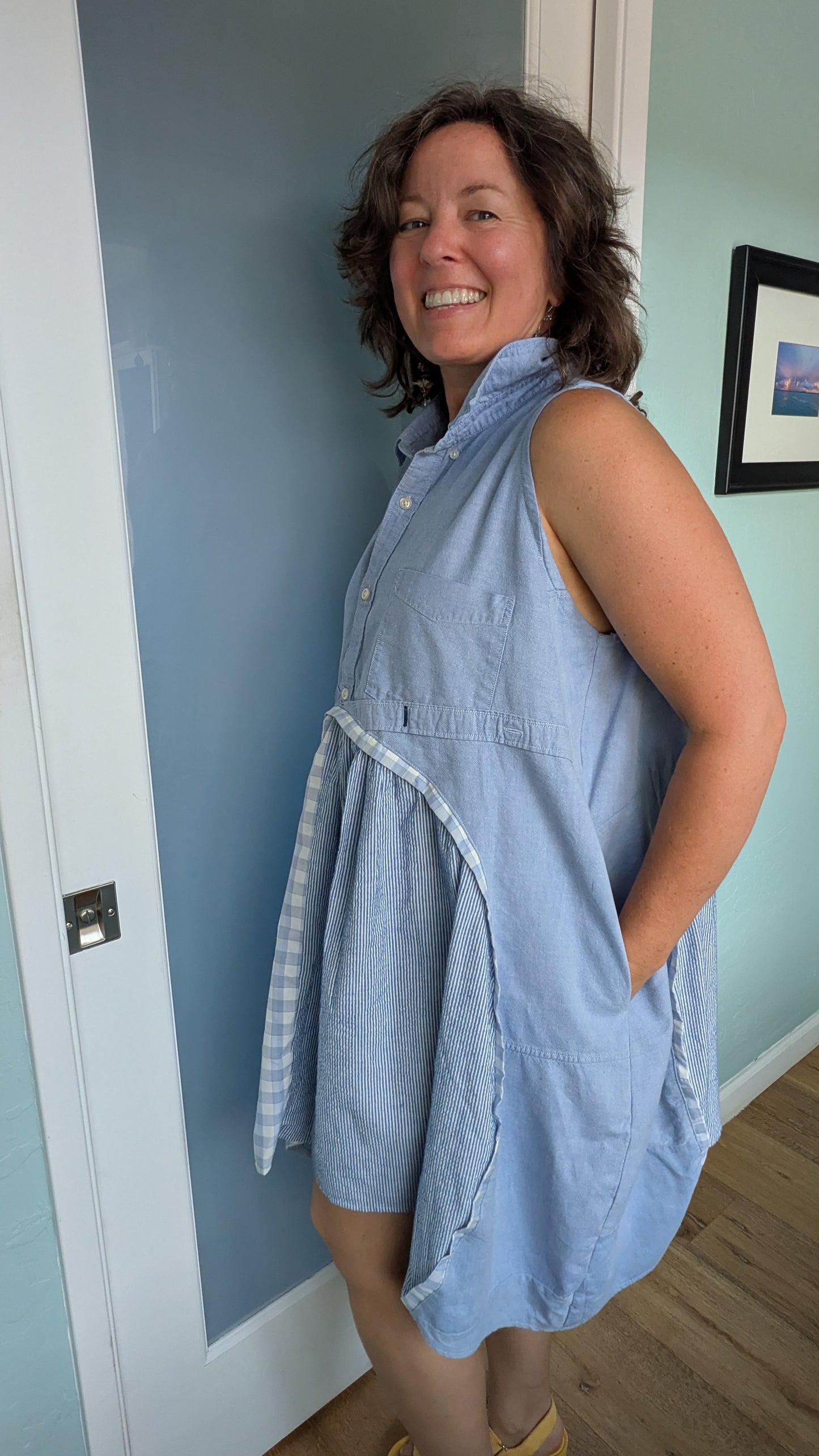 Jumin Dress - Dusty Blue Harmony