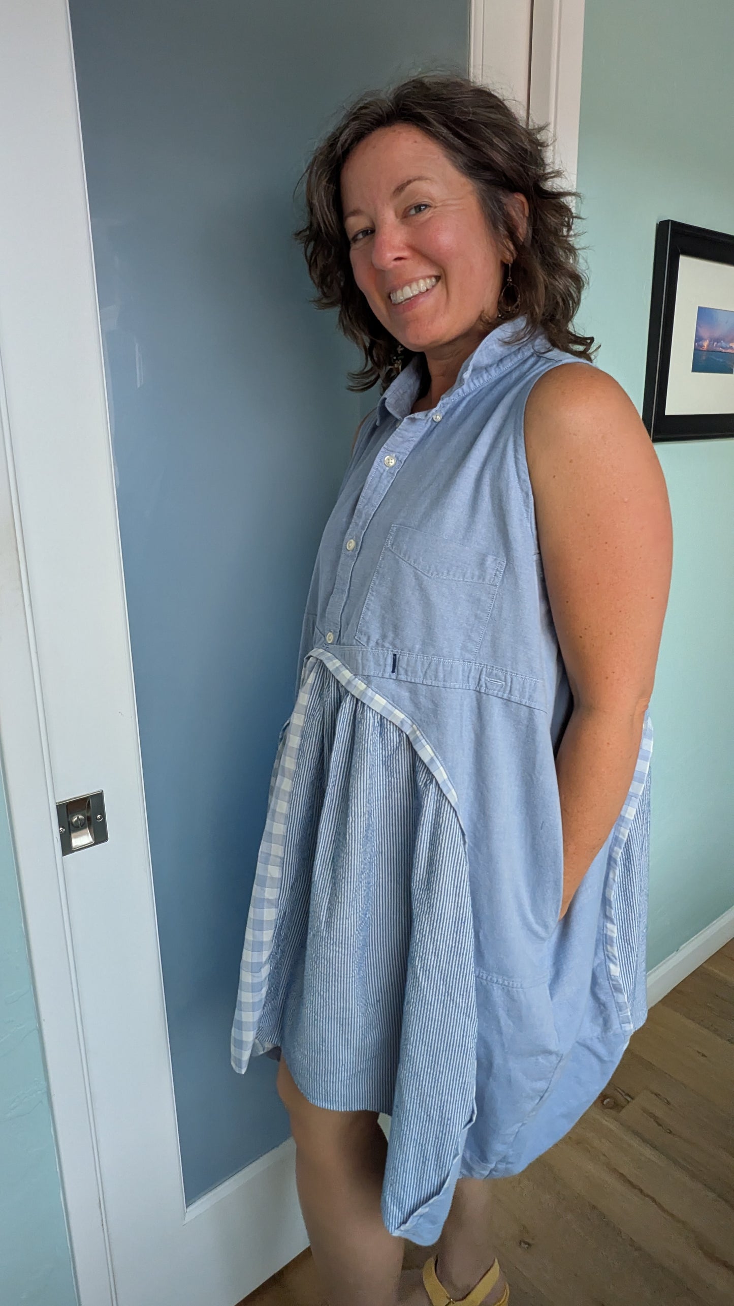 Jumin Dress - Dusty Blue Harmony