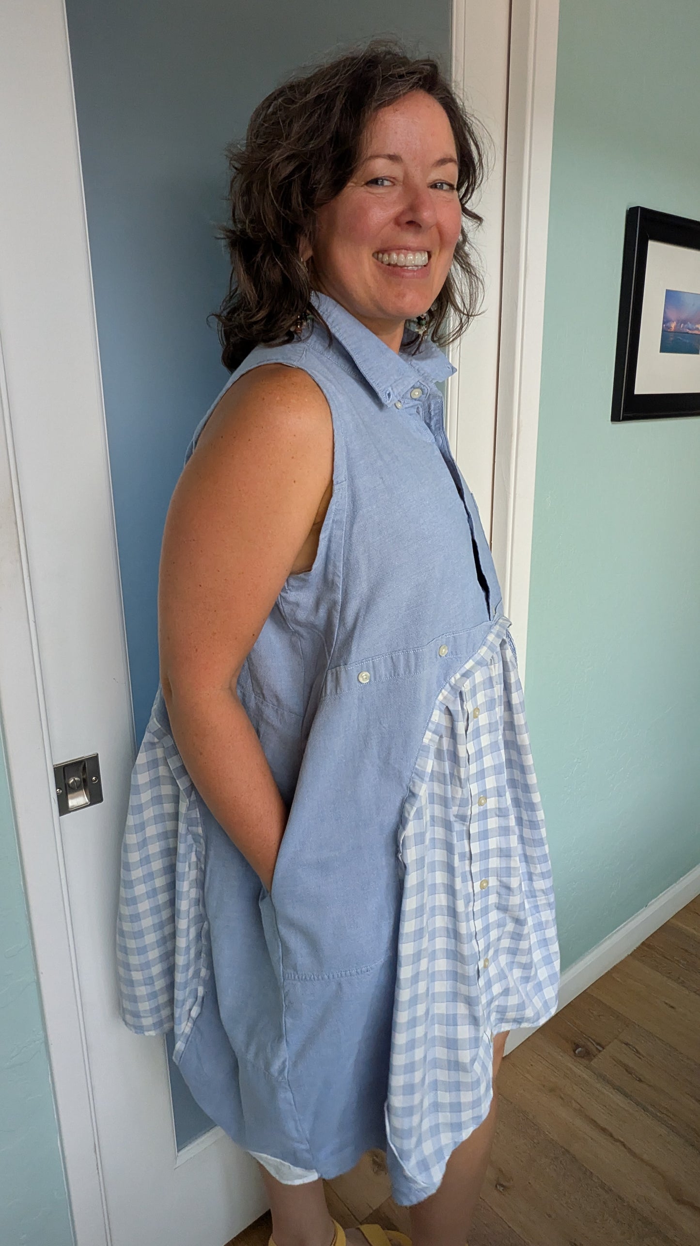 Jumin Dress - Dusty Blue Harmony