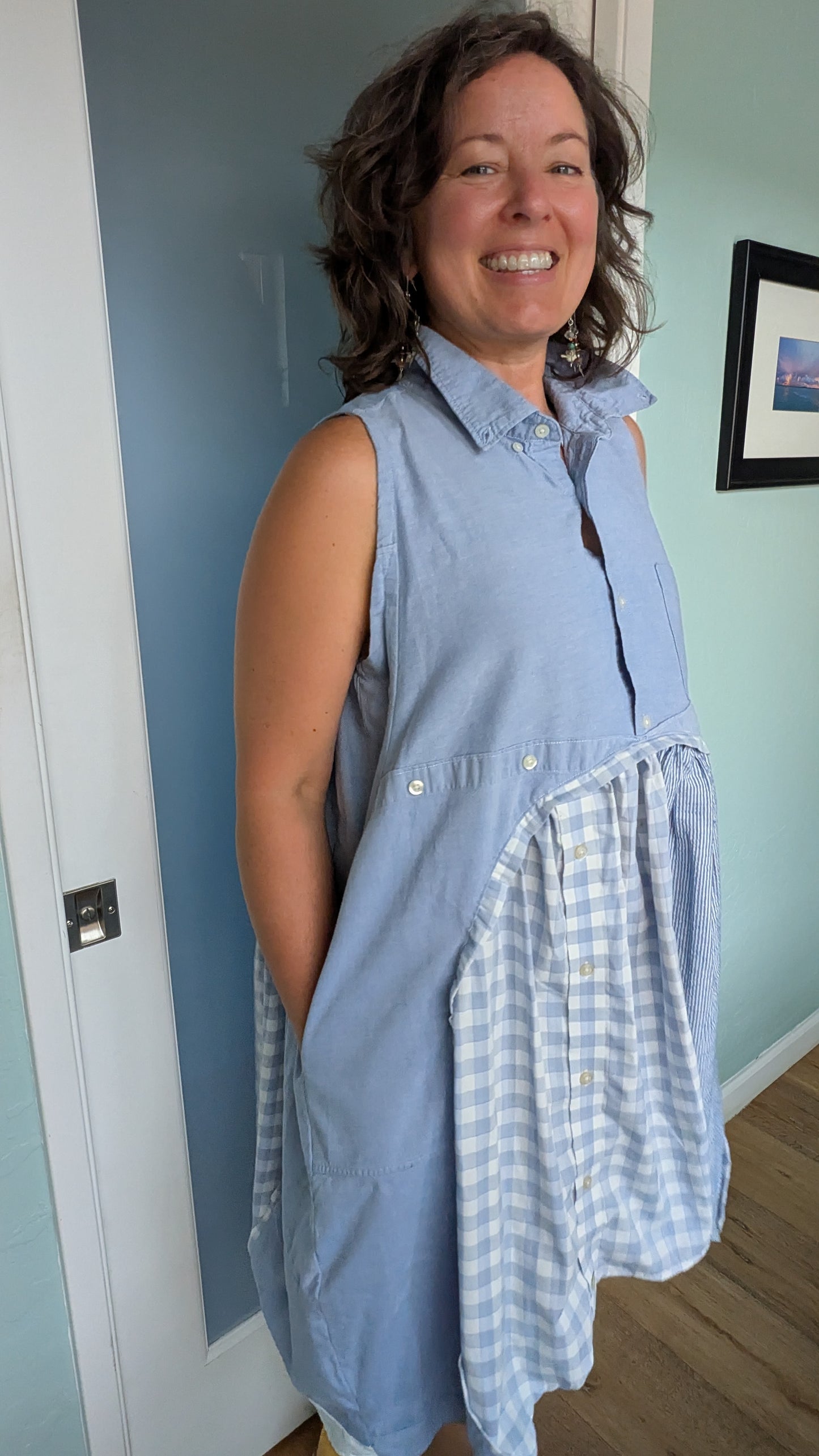 Jumin Dress - Dusty Blue Harmony