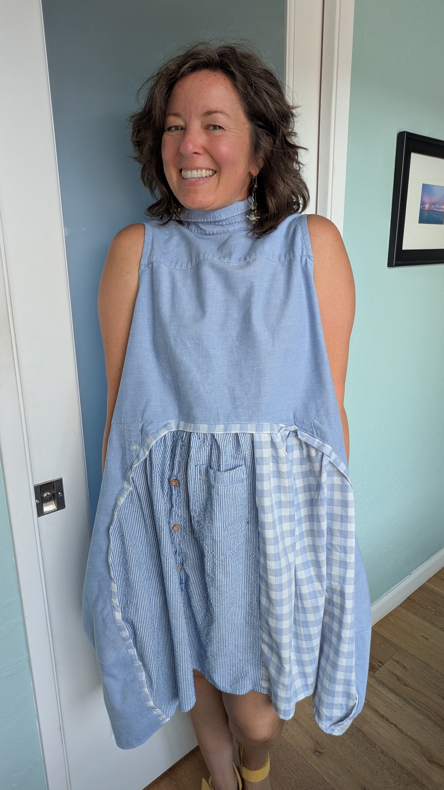 Jumin Dress - Dusty Blue Harmony