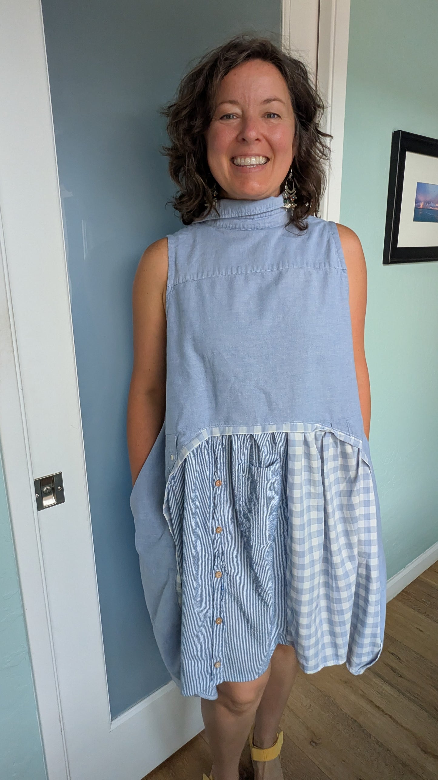 Jumin Dress - Dusty Blue Harmony