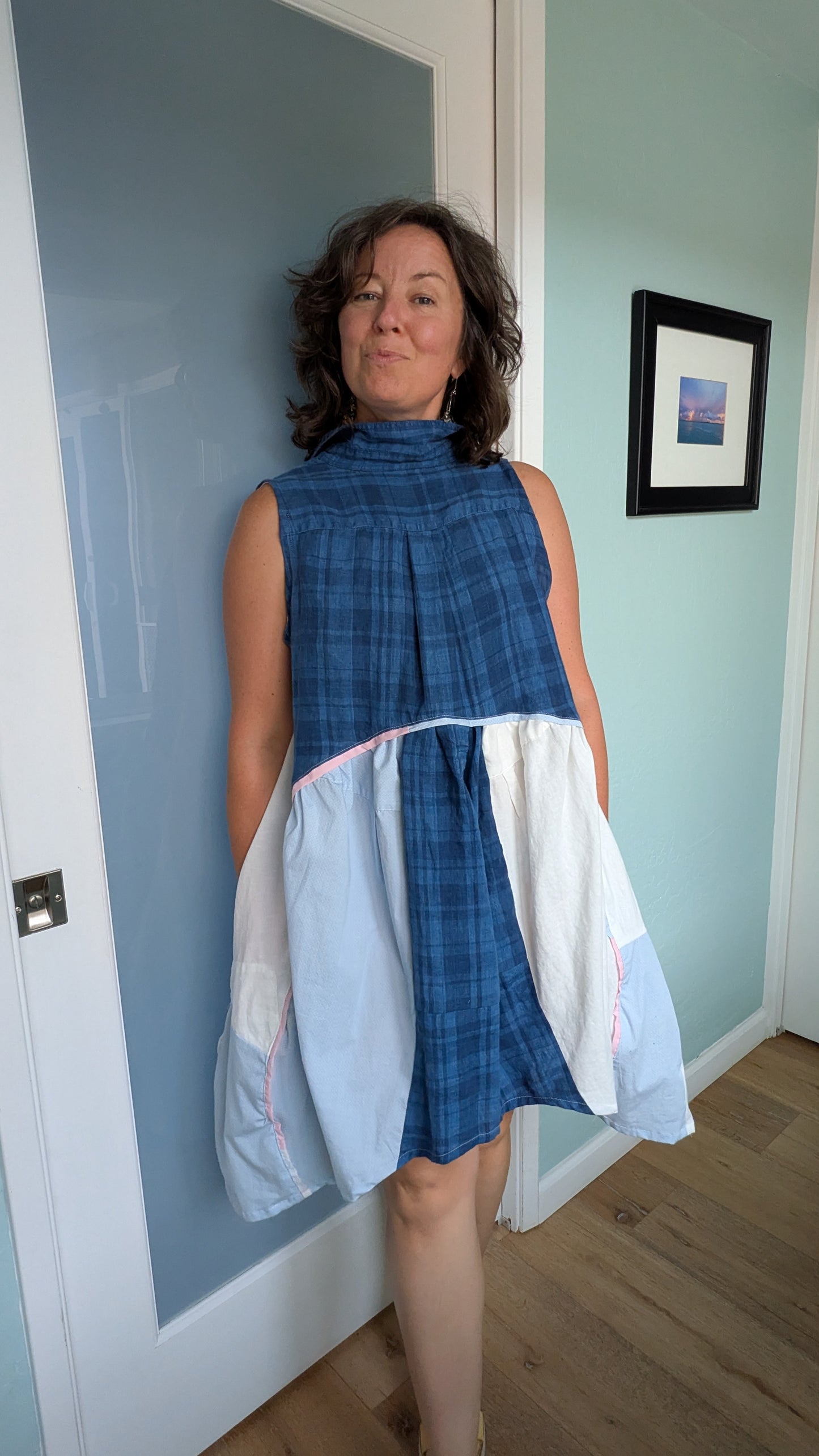 Jumin Dress - Baby Blue/ Baby Pink/ Navy
