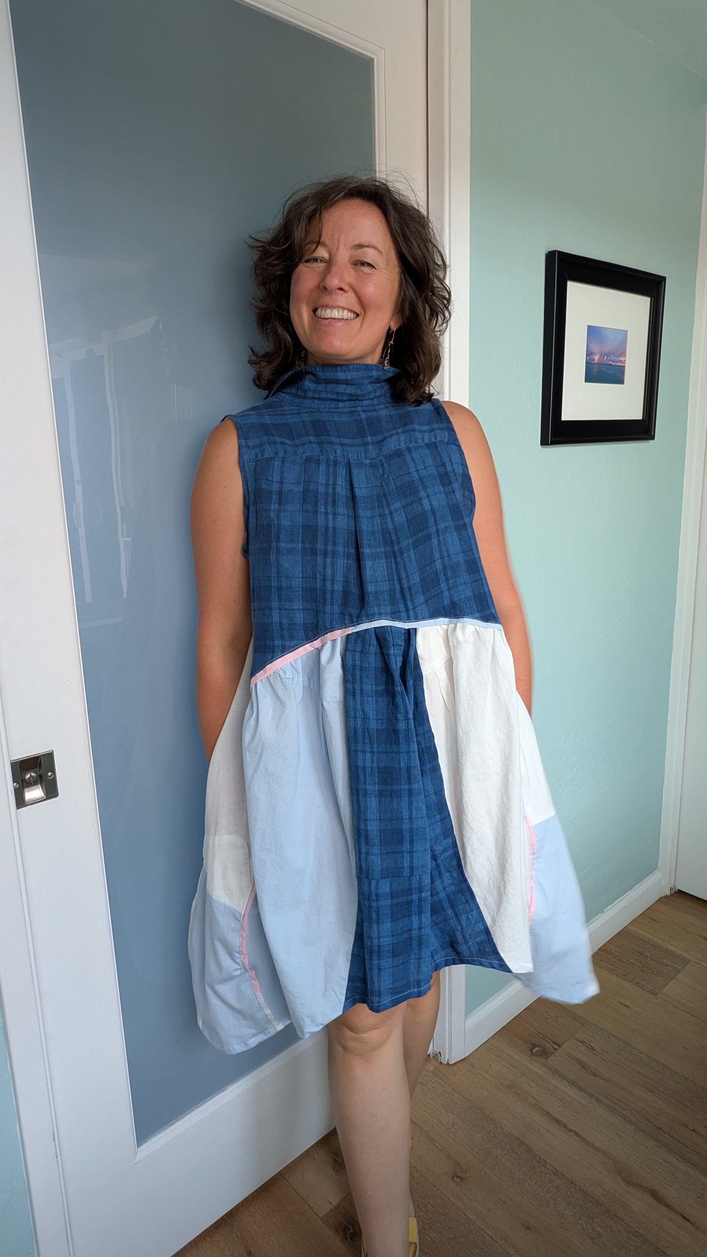 Jumin Dress - Baby Blue/ Baby Pink/ Navy
