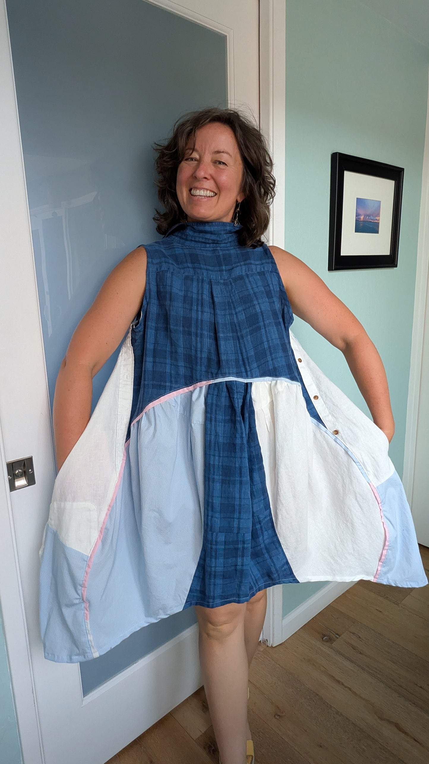 Jumin Dress - Baby Blue/ Baby Pink/ Navy