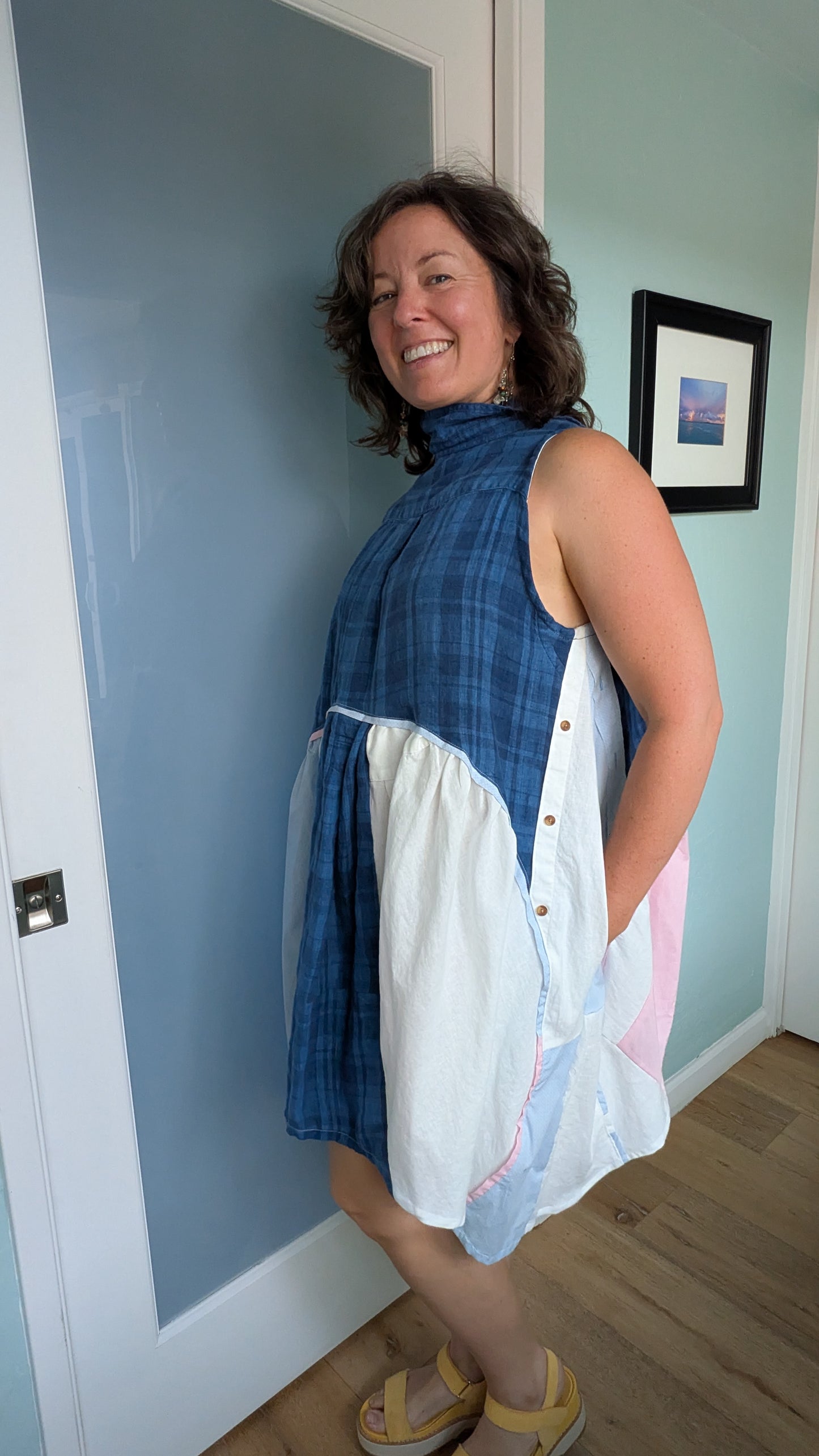 Jumin Dress - Baby Blue/ Baby Pink/ Navy