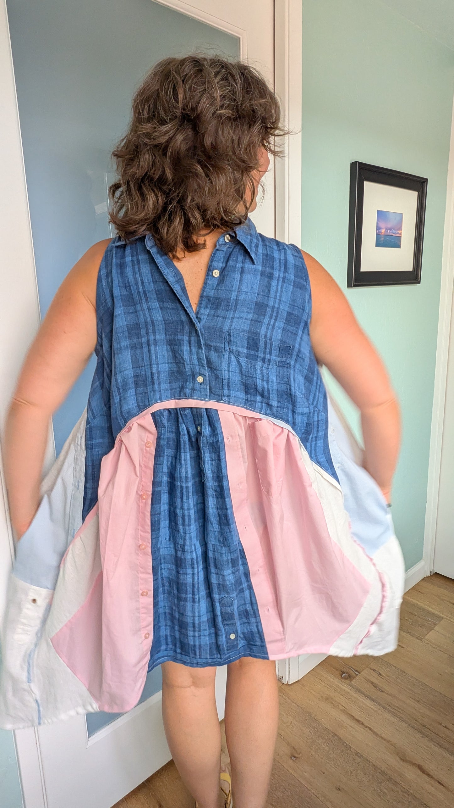 Jumin Dress - Baby Blue/ Baby Pink/ Navy