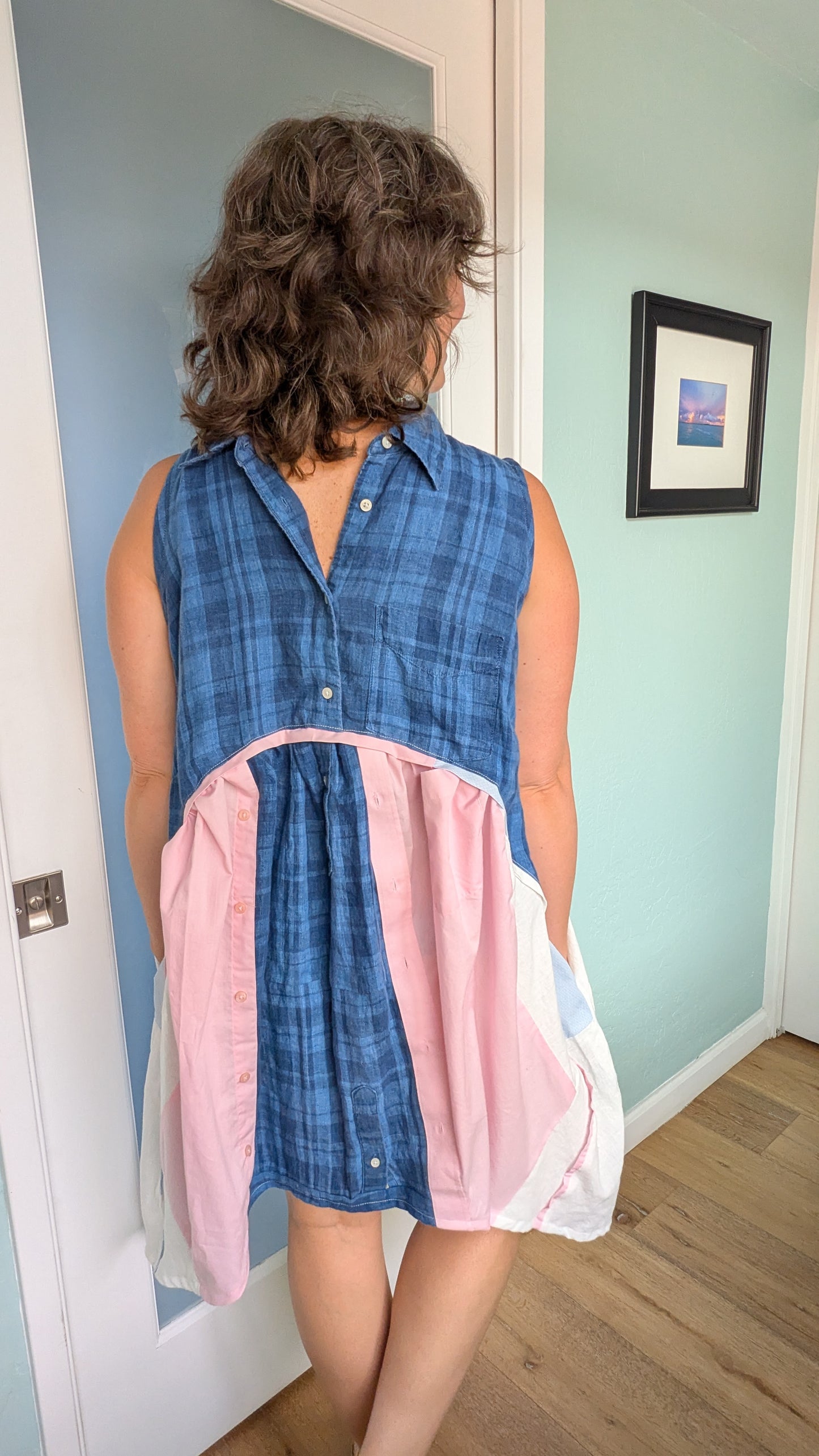Jumin Dress - Baby Blue/ Baby Pink/ Navy