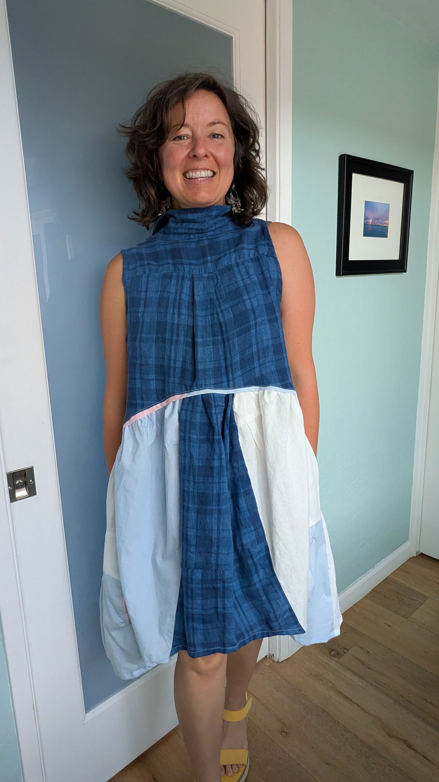 Jumin Dress - Baby Blue/ Baby Pink/ Navy