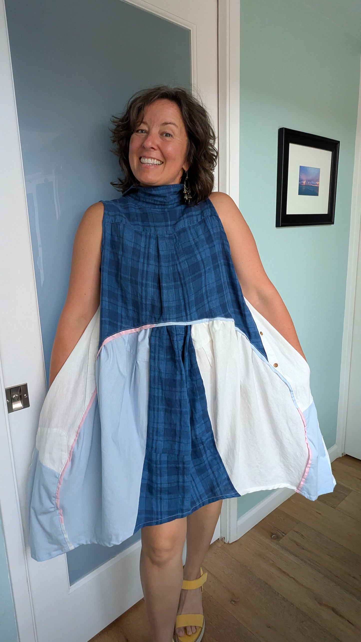 Jumin Dress - Baby Blue/ Baby Pink/ Navy