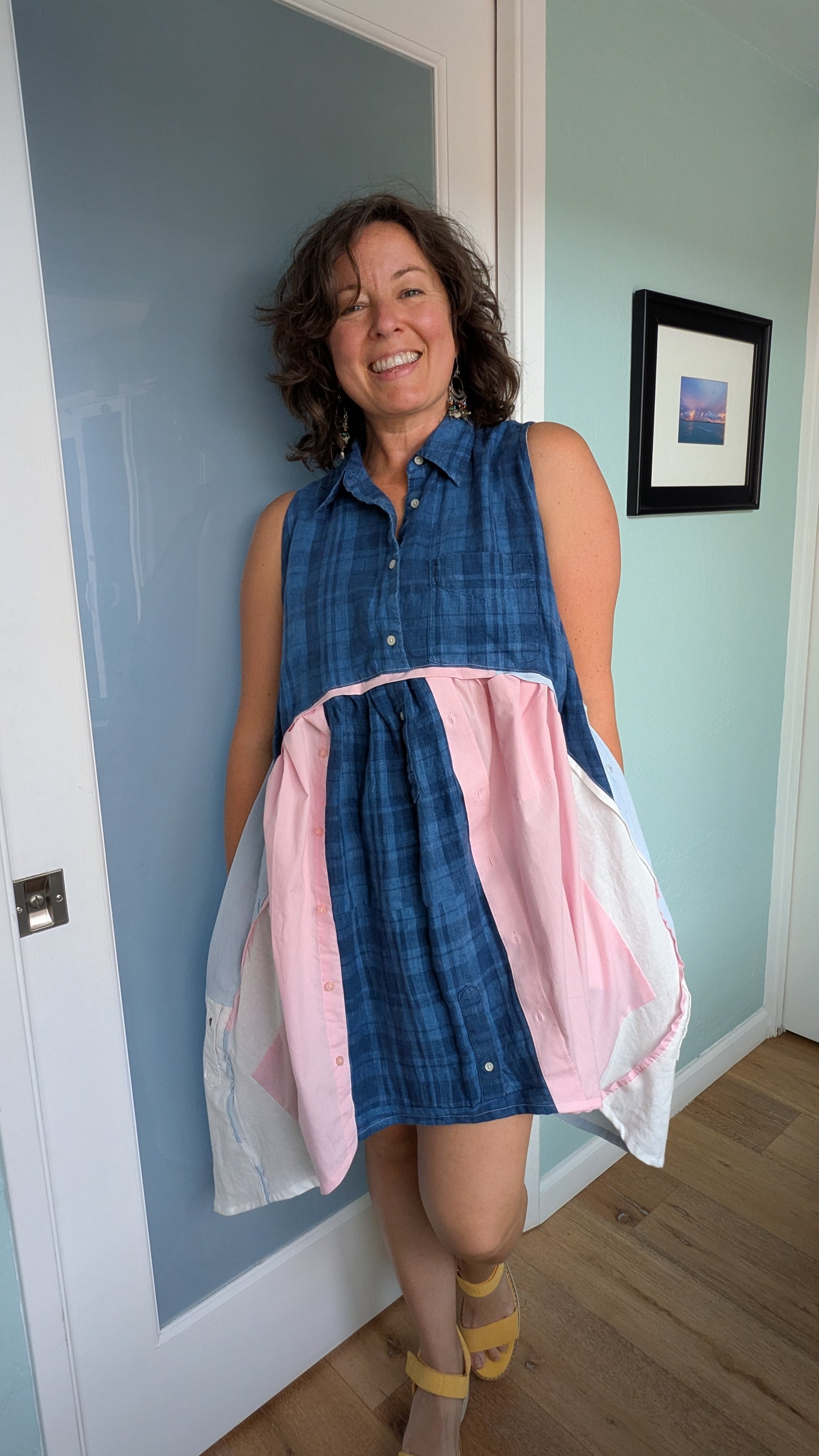Jumin Dress - Baby Blue/ Baby Pink/ Navy