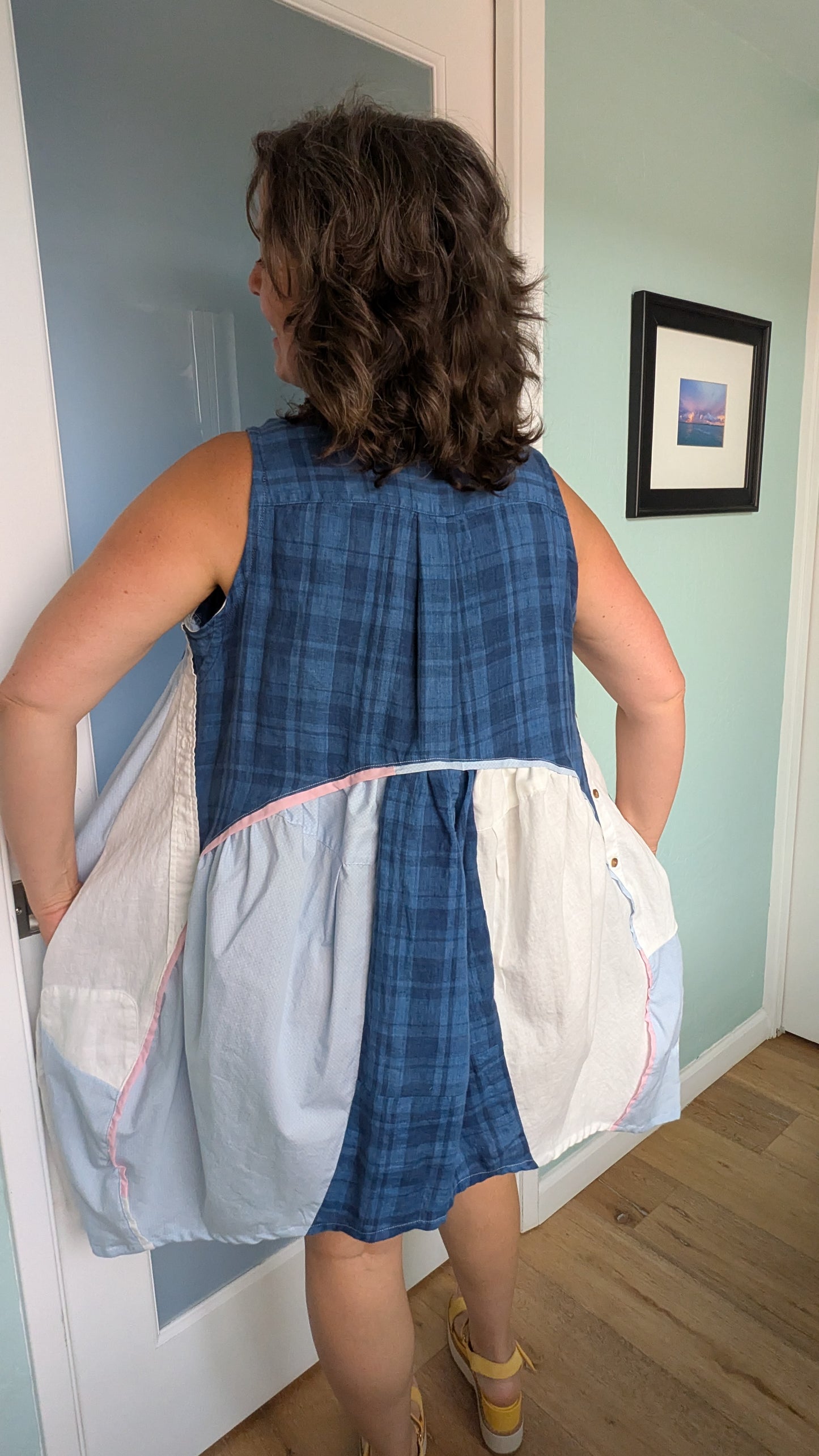 Jumin Dress - Baby Blue/ Baby Pink/ Navy