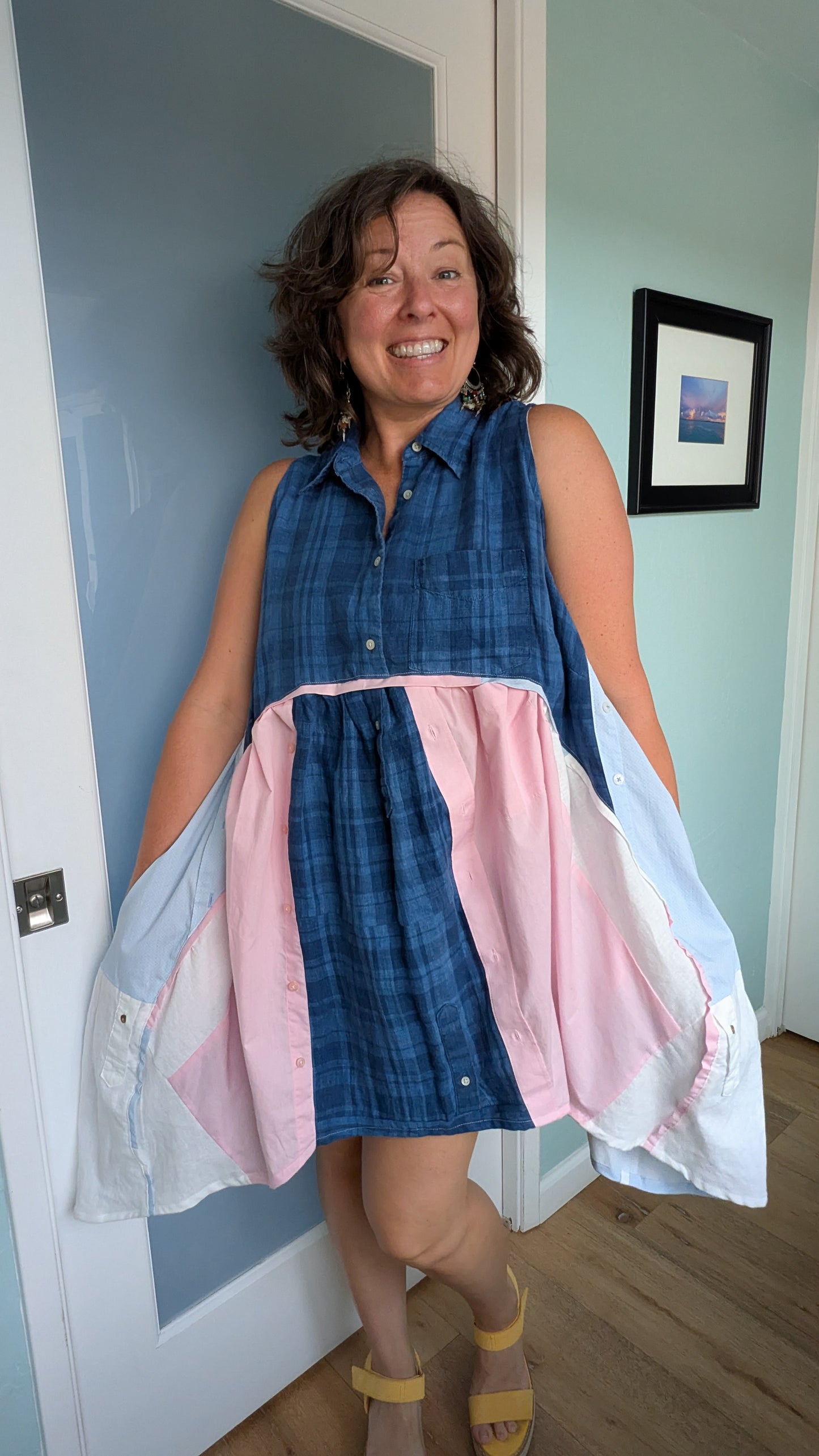 Jumin Dress - Baby Blue/ Baby Pink/ Navy