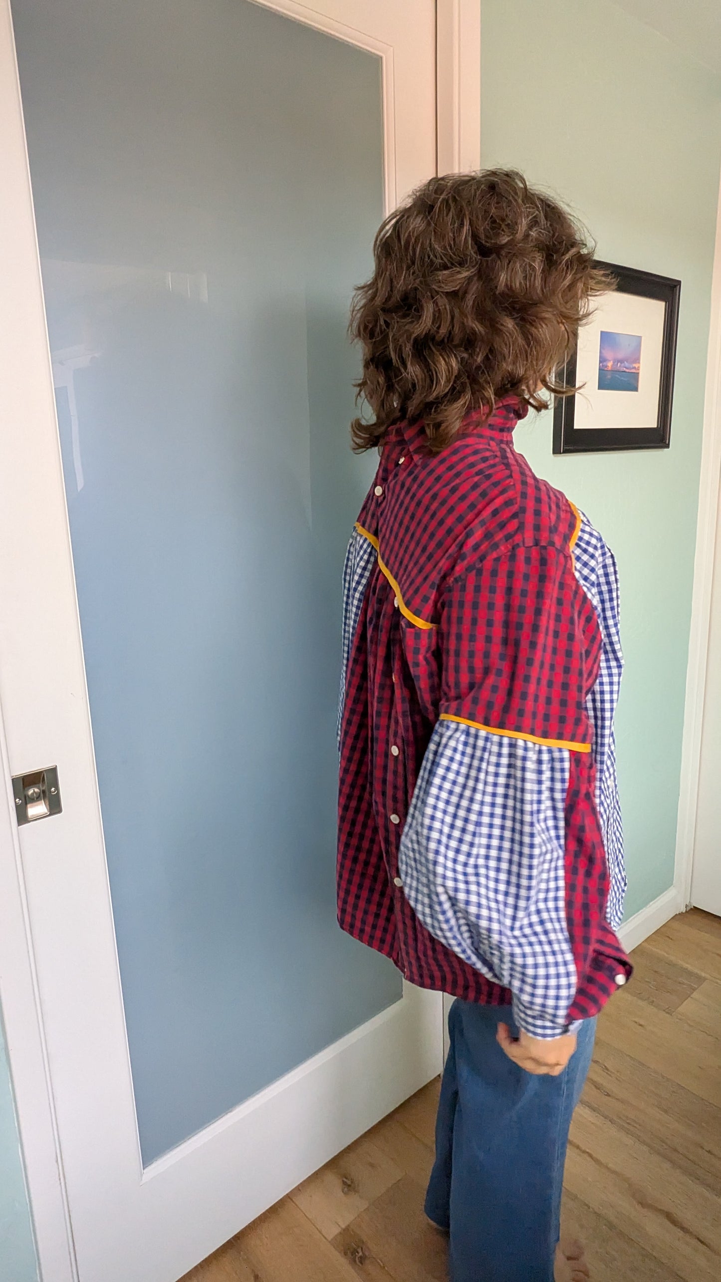 Jovie Blouse - Blue/ Red/ White Checks