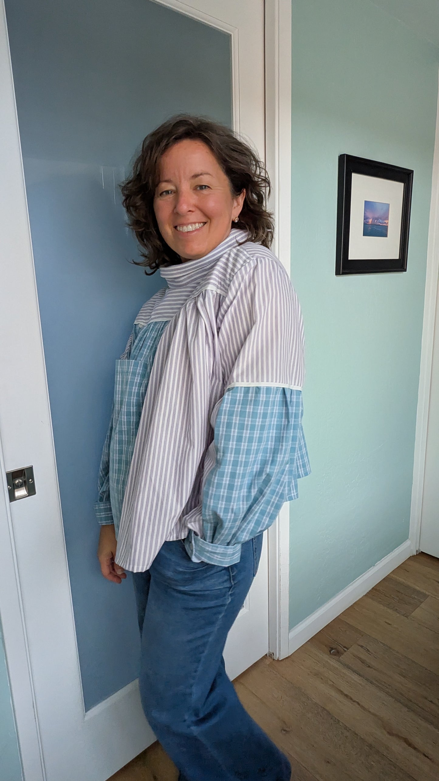 Jovie Blouse - Purple Stripes