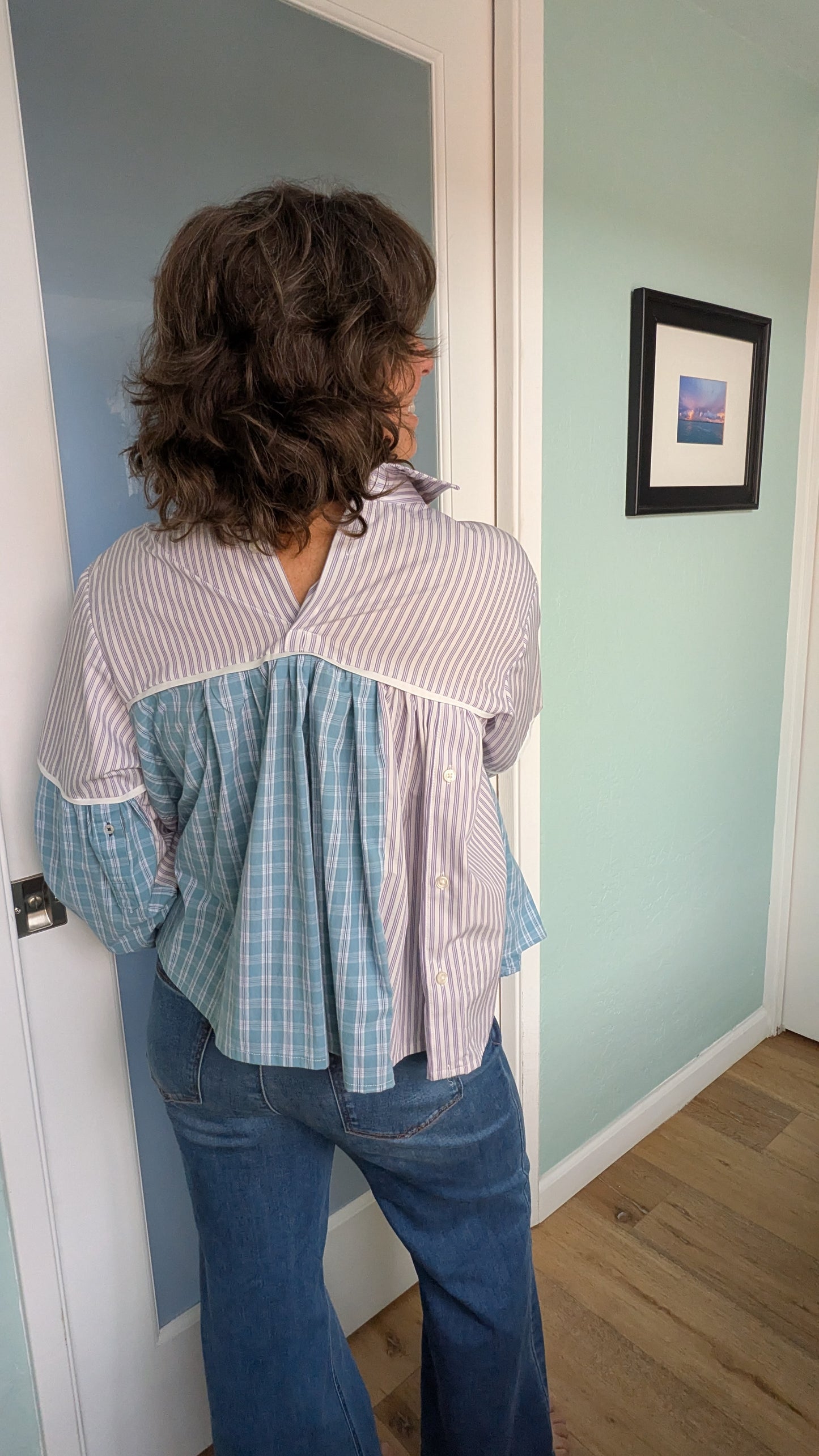 Jovie Blouse - Purple Stripes